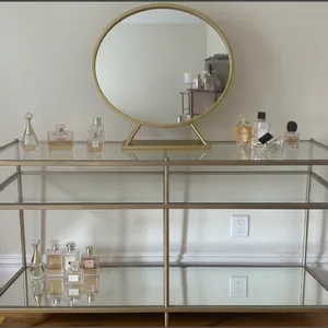 Glass Console Table with Mirror