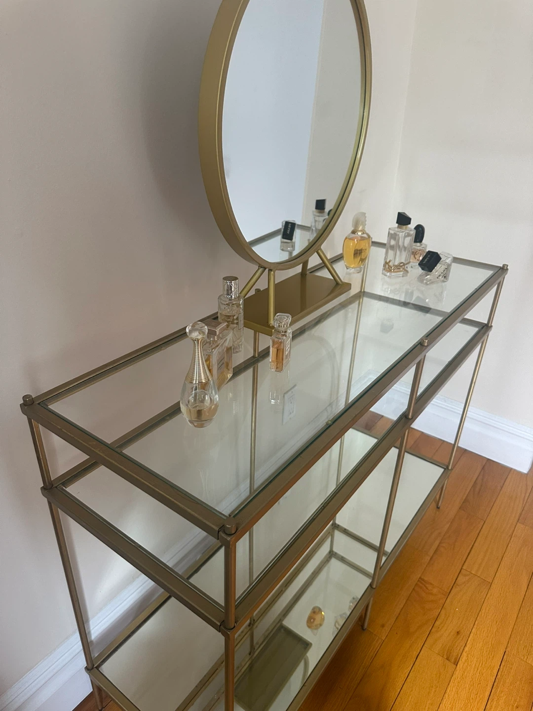 Glass Console Table with Mirror - photo 2