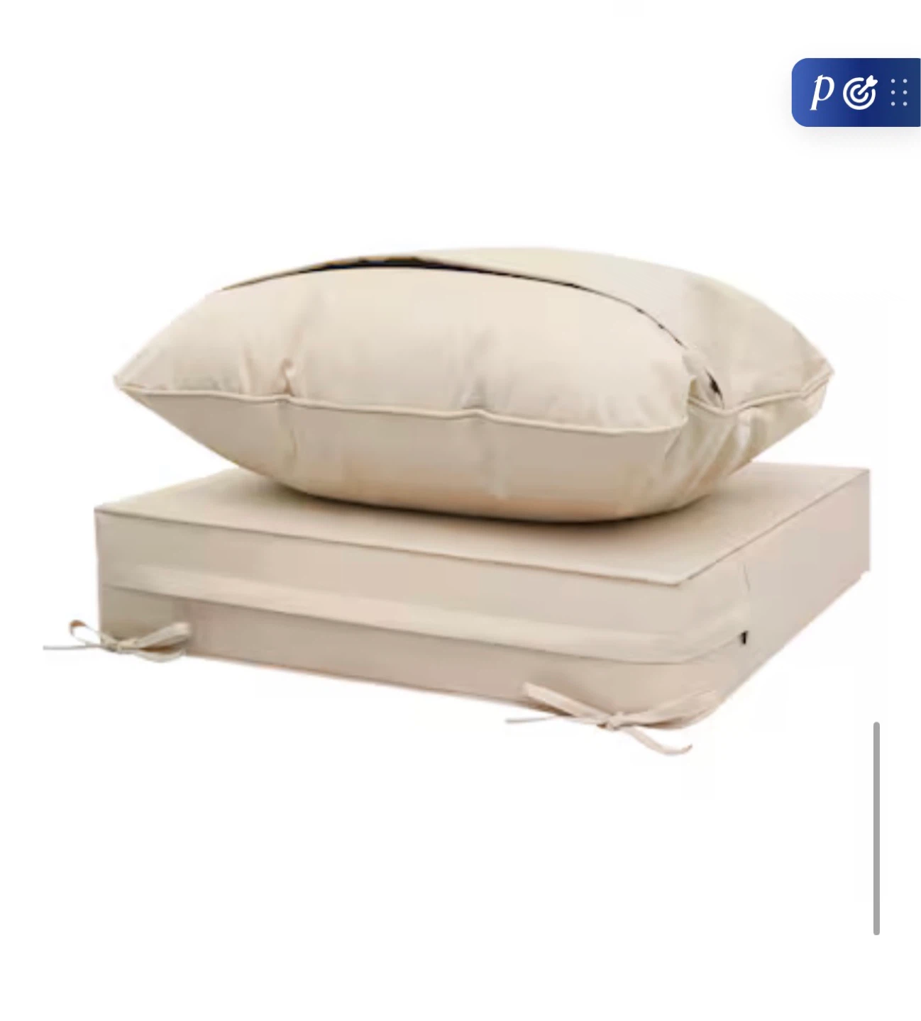AAAAAaccessories 8-Piece Beige Deep Seat Patio Chair Cushion Set - photo 2