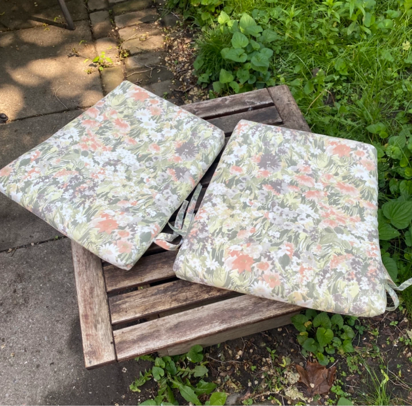Floral Outdoor Chair Cushions Set of 2