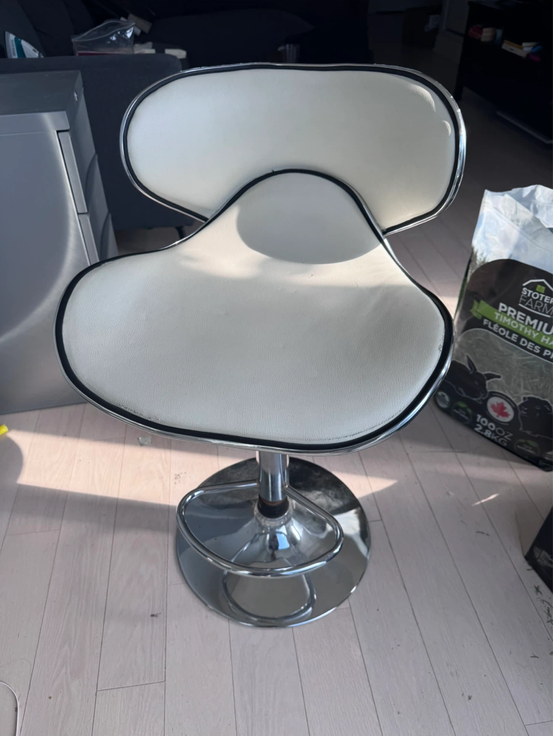 Two White Bar Stools - photo 2