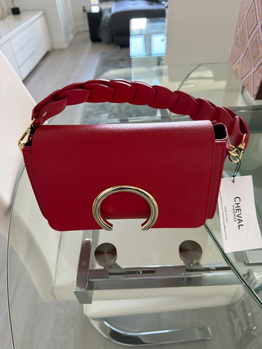 Cheval Firenze Red Leather Handbag