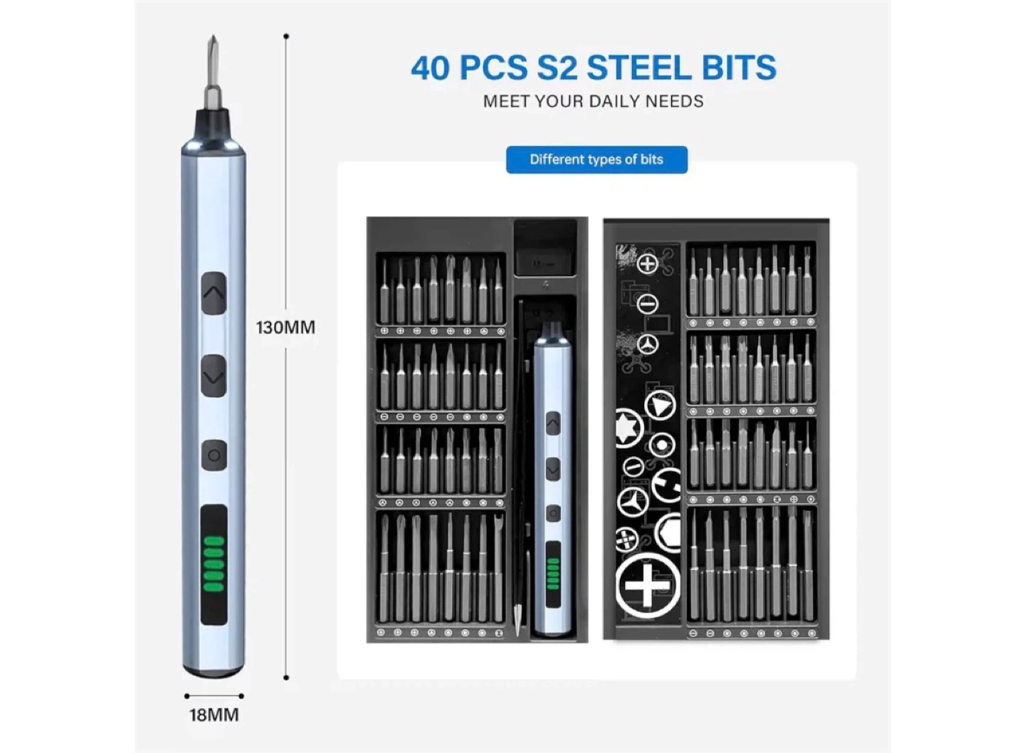 Precision Electric Screwdriver Set – Like New - photo 4