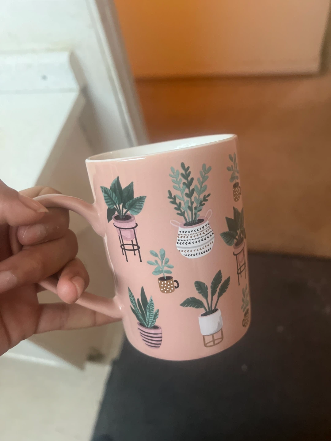 Pink Potted Plant Mug