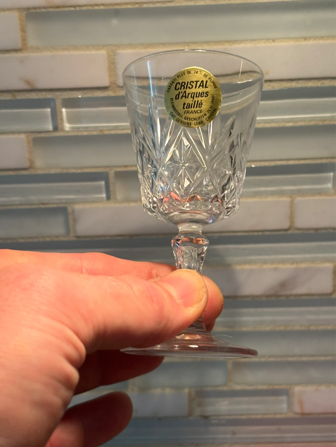 Vintage Set of 6 Cristal d’Arques Taillé Lead Crystal - photo 3