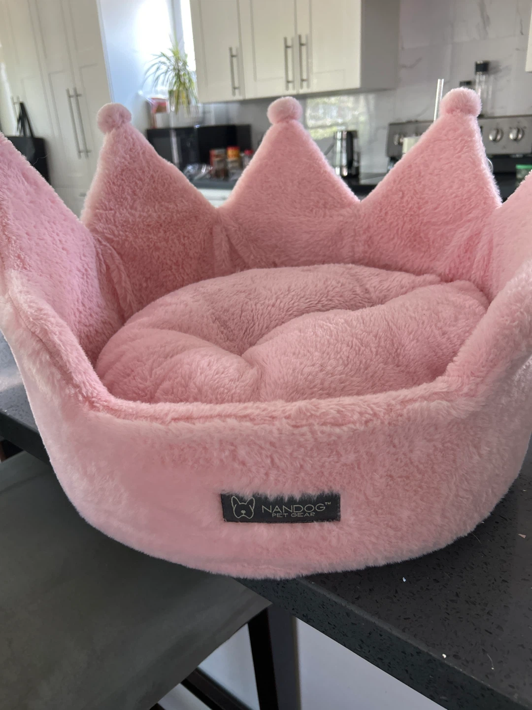 NANDOG Princess Crown Pet Bed Pink
