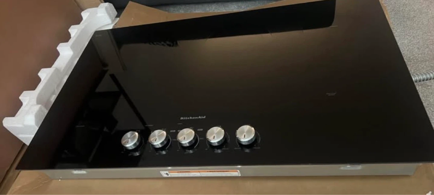 KitchenAid Black Glass Cooktop