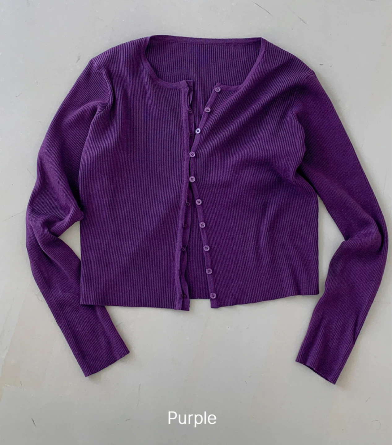 Korean Style - Purple Cardigan