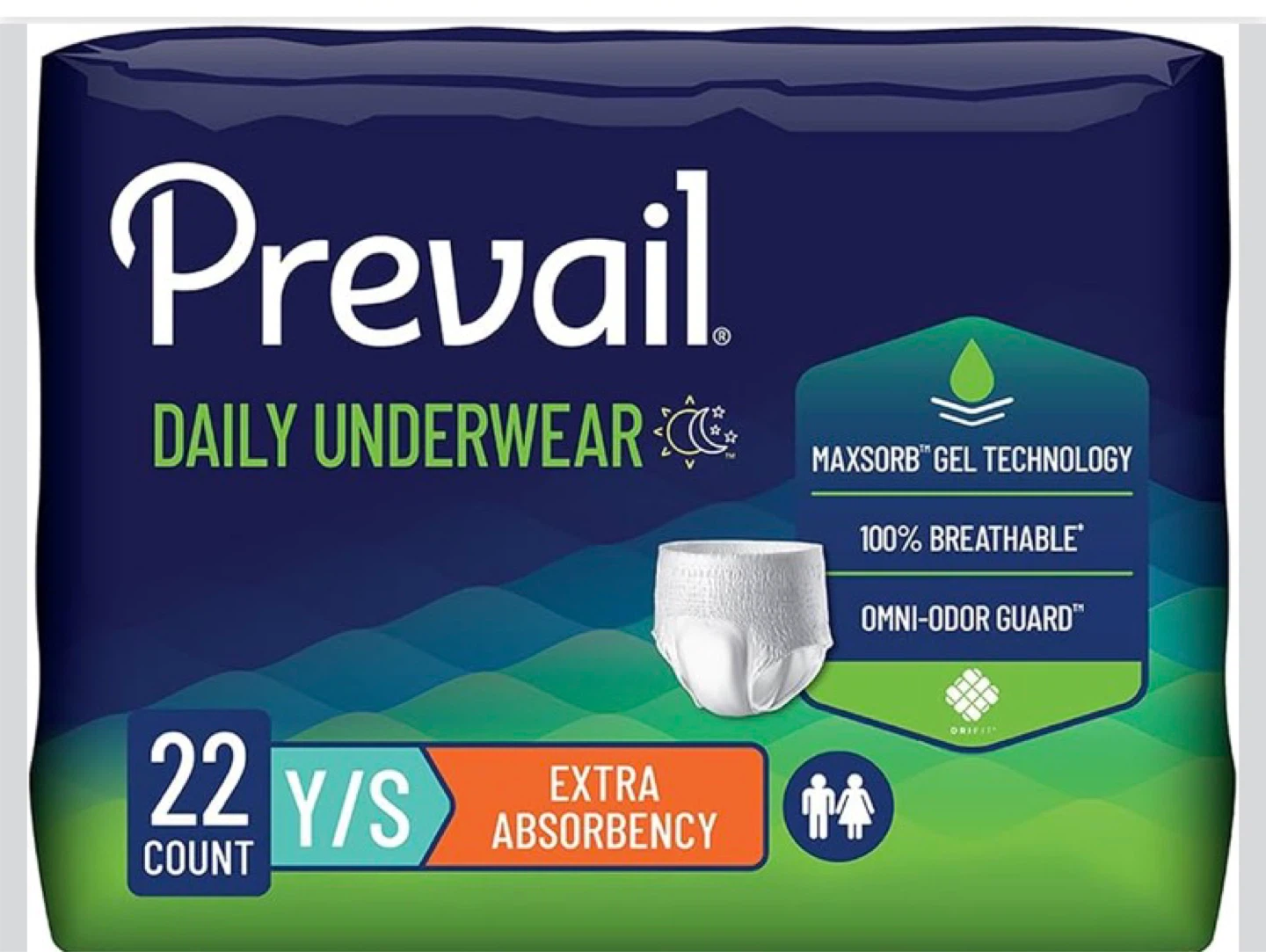 Prevail Daily Underwear Youth/Small - 22 Count