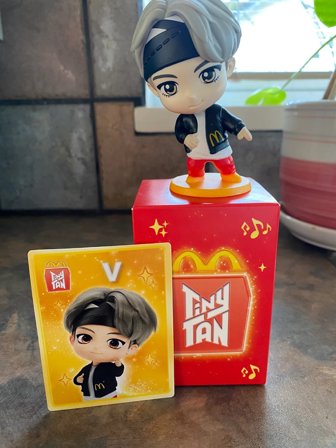 McDonald's TinyTAN V Figure with Card and Box