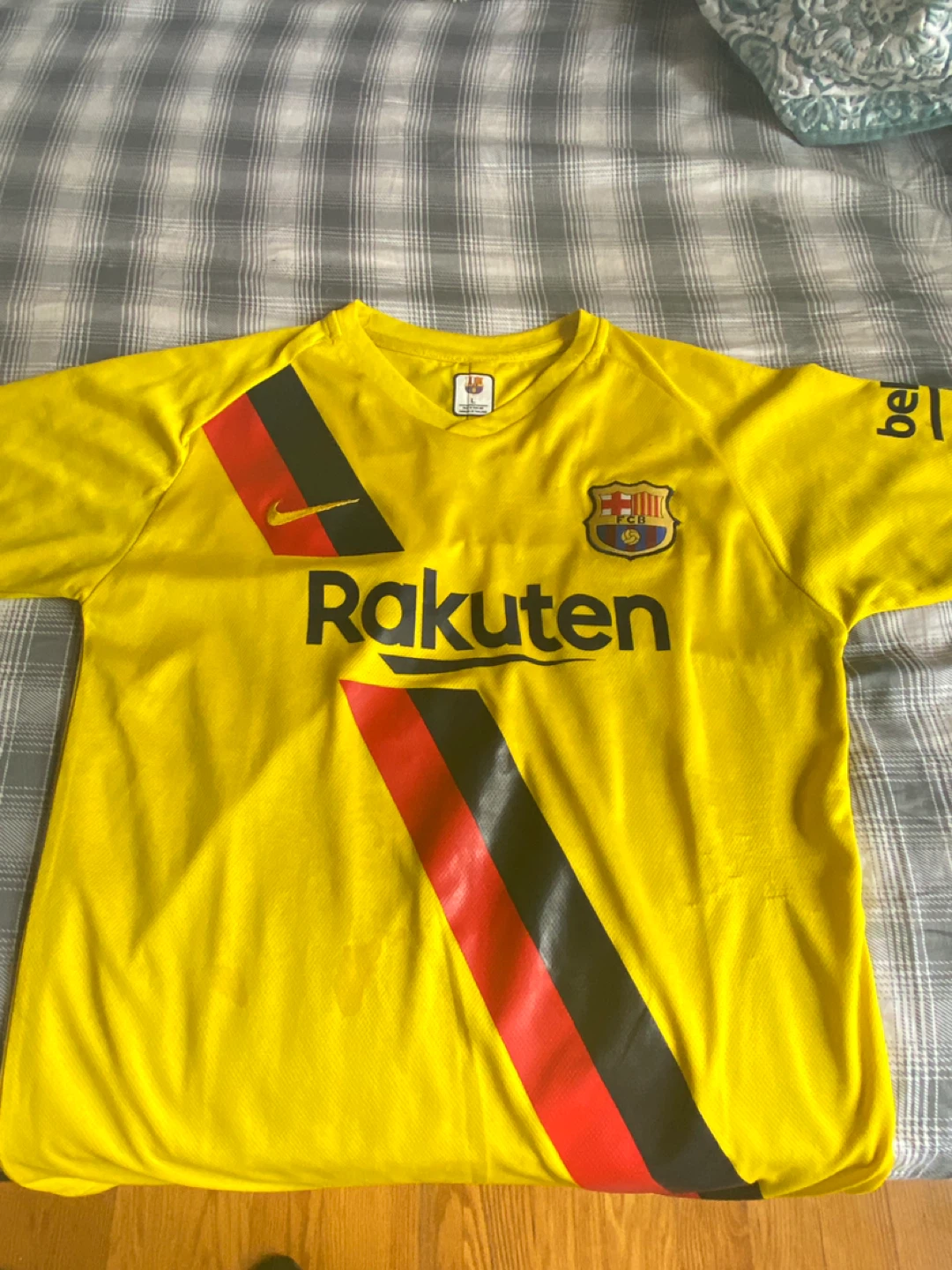 Maillot FC Barcelone jaune Rakuten L