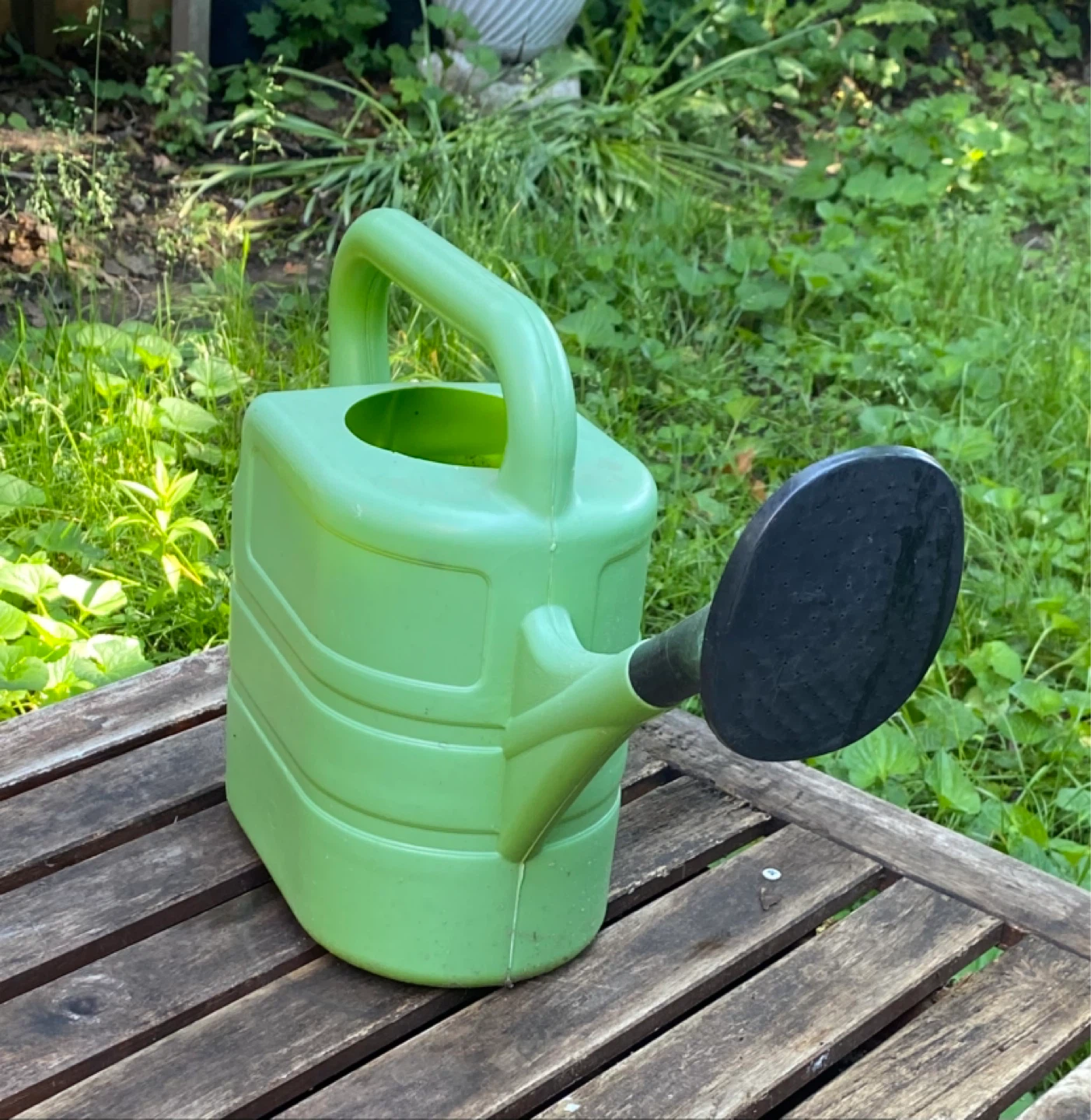 Green Plastic Watering Can - photo 2