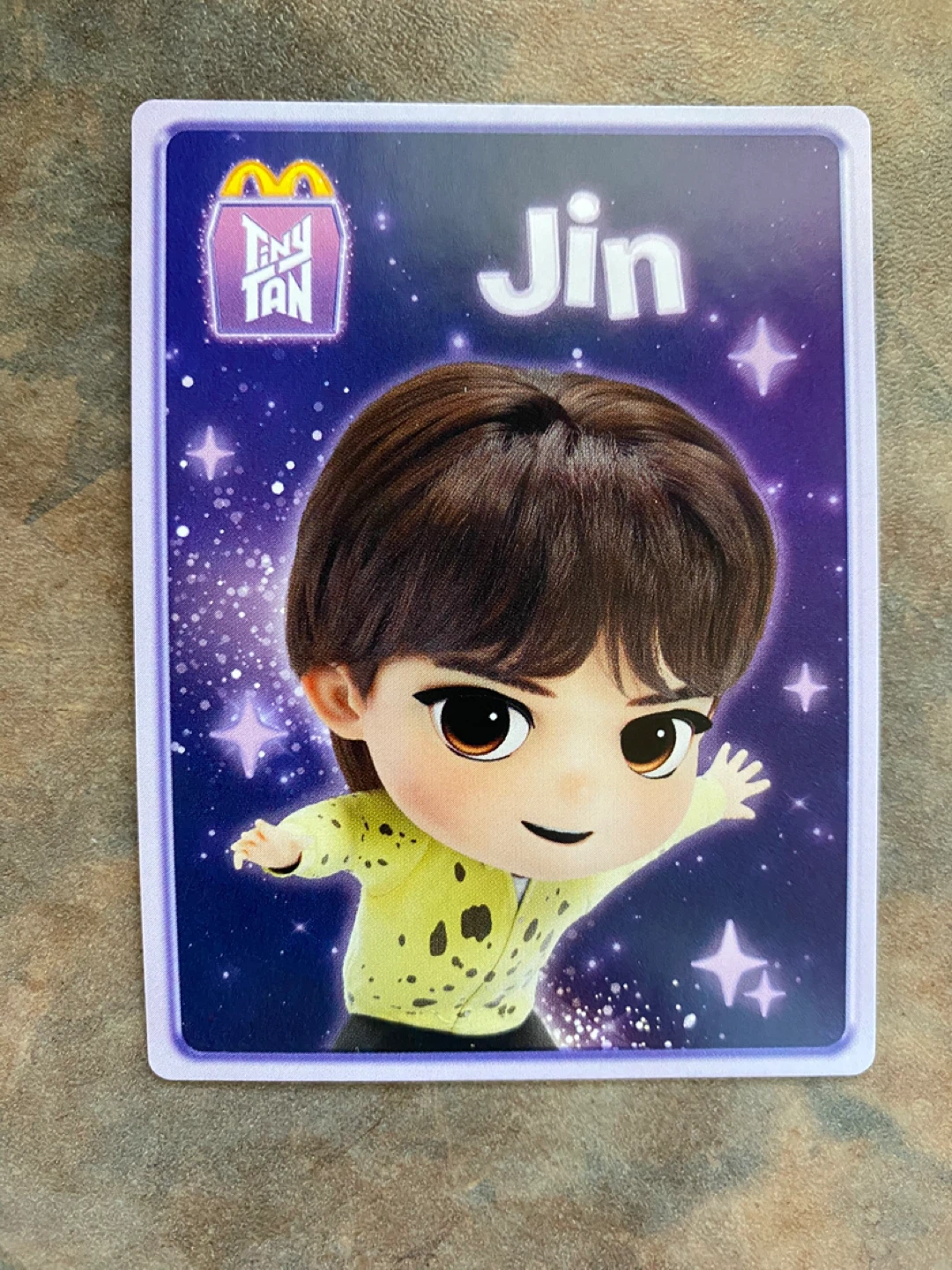 McDonald's BTS TinyTAN Jin Figure, Card and Box - photo 2