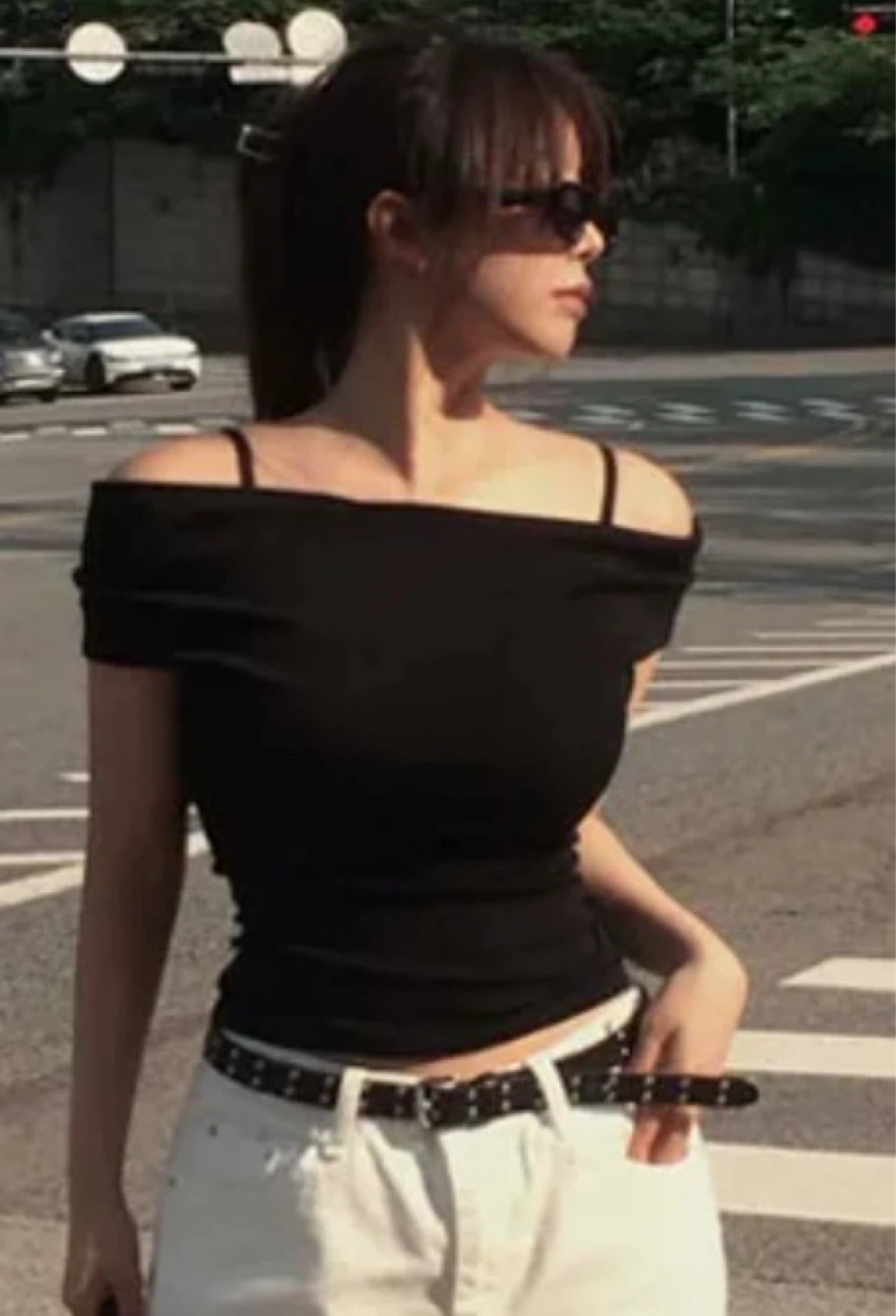 Black Off-the-Shoulder Top