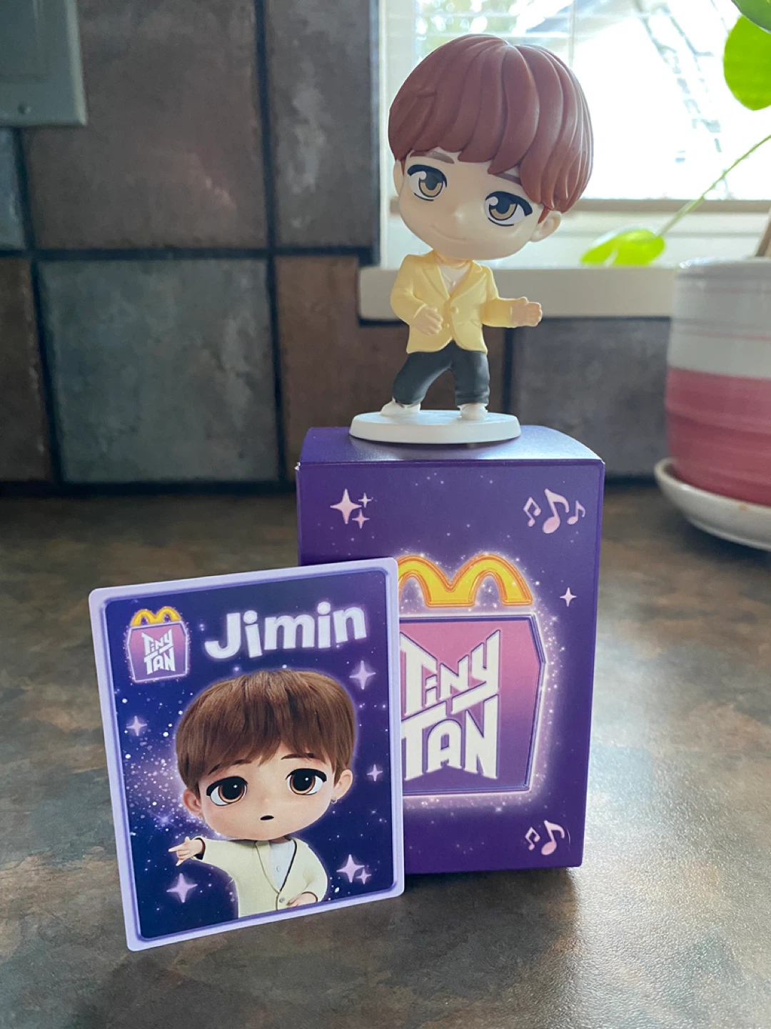 McDonald’s BTS TinyTan Jimin collectible with card and box