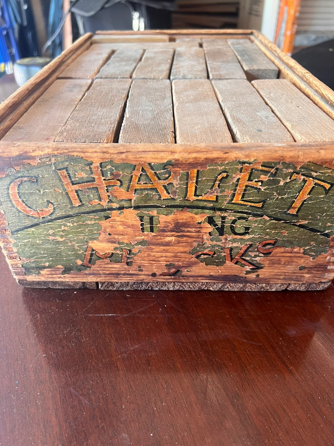 Vintage Wooden Building Blocks - Chalet Brand