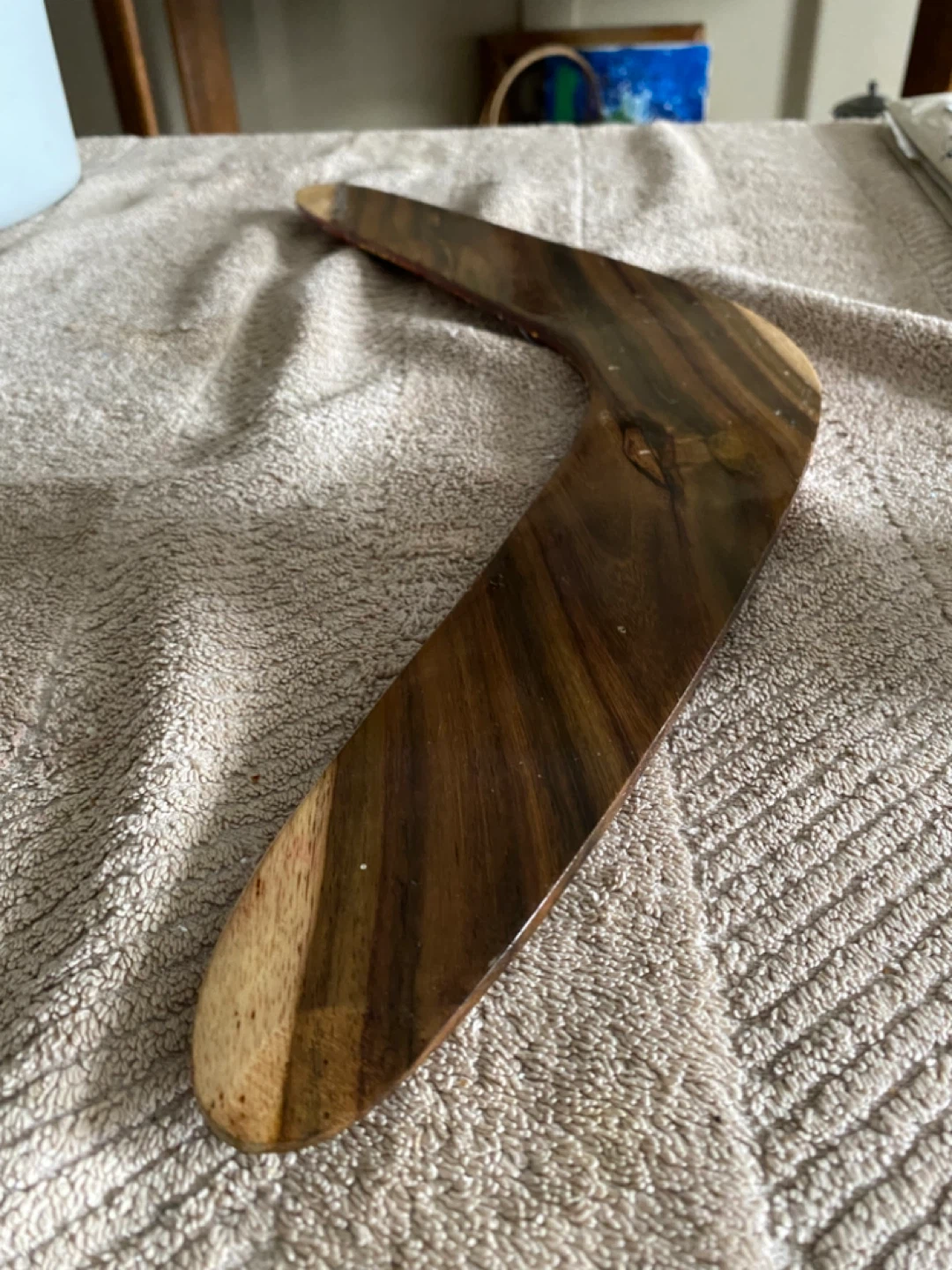 Hand-Painted Wooden Boomerang - photo 3