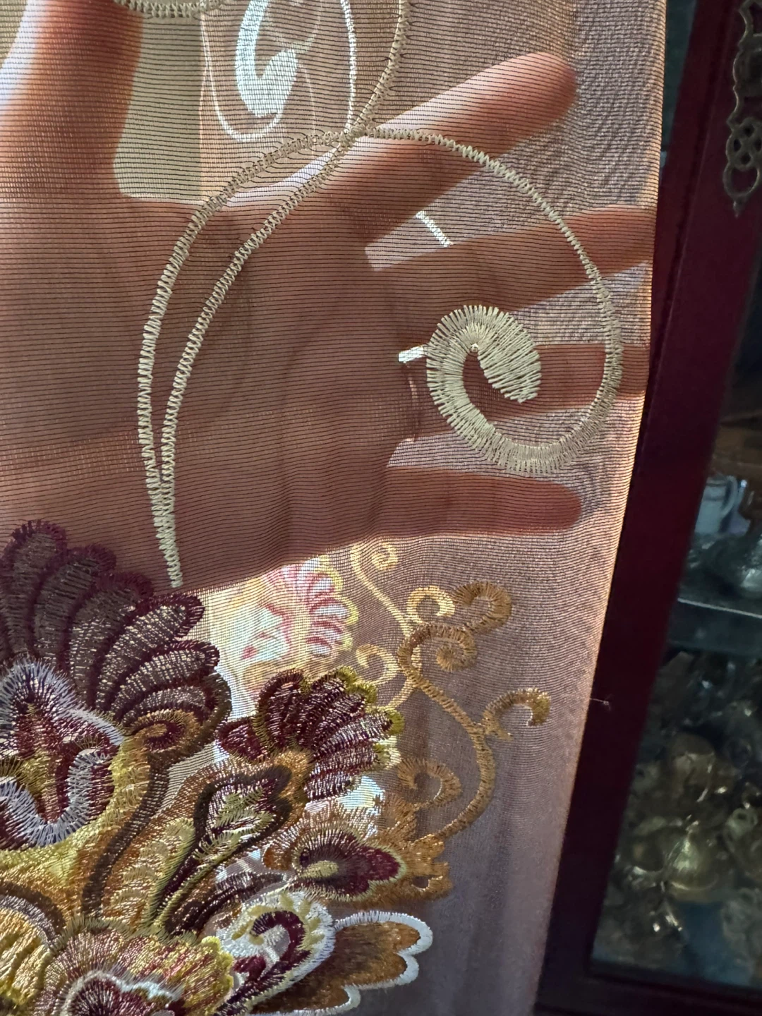 Embroidered Sheer Curtain Panel - photo 2
