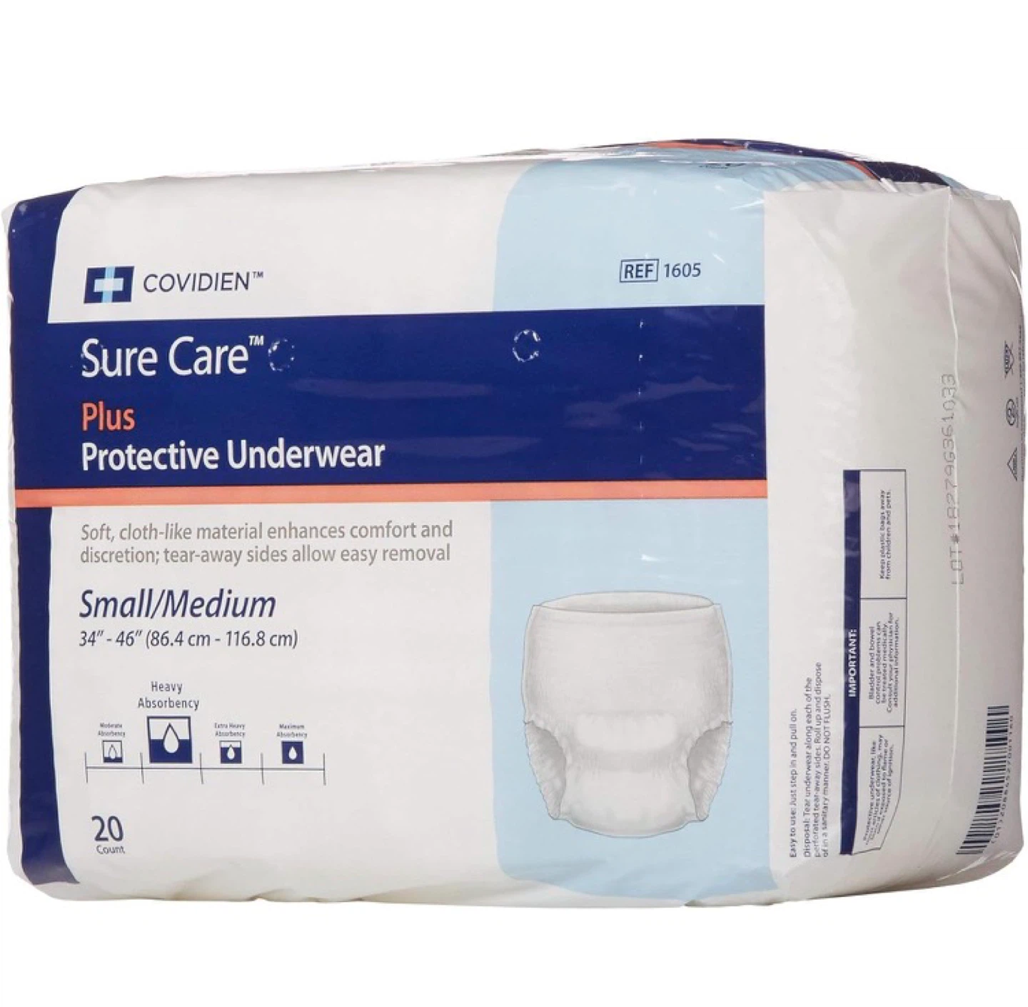 Sure Care Plus Protective Underwear Small/Medium 20 Count