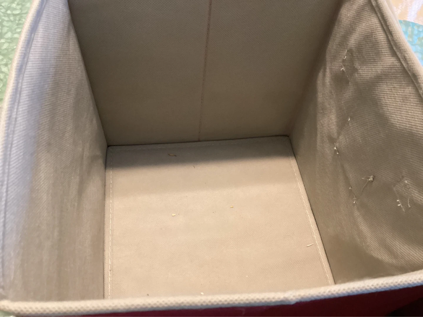 Set of 4 Red Storage Bins with Handles - photo 3