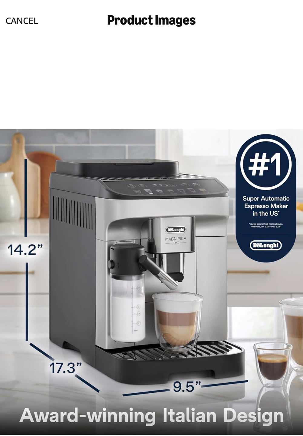 DeLonghi Magnifica Evo Automatic Coffee Maker ECAM29084SB Silver - photo 2
