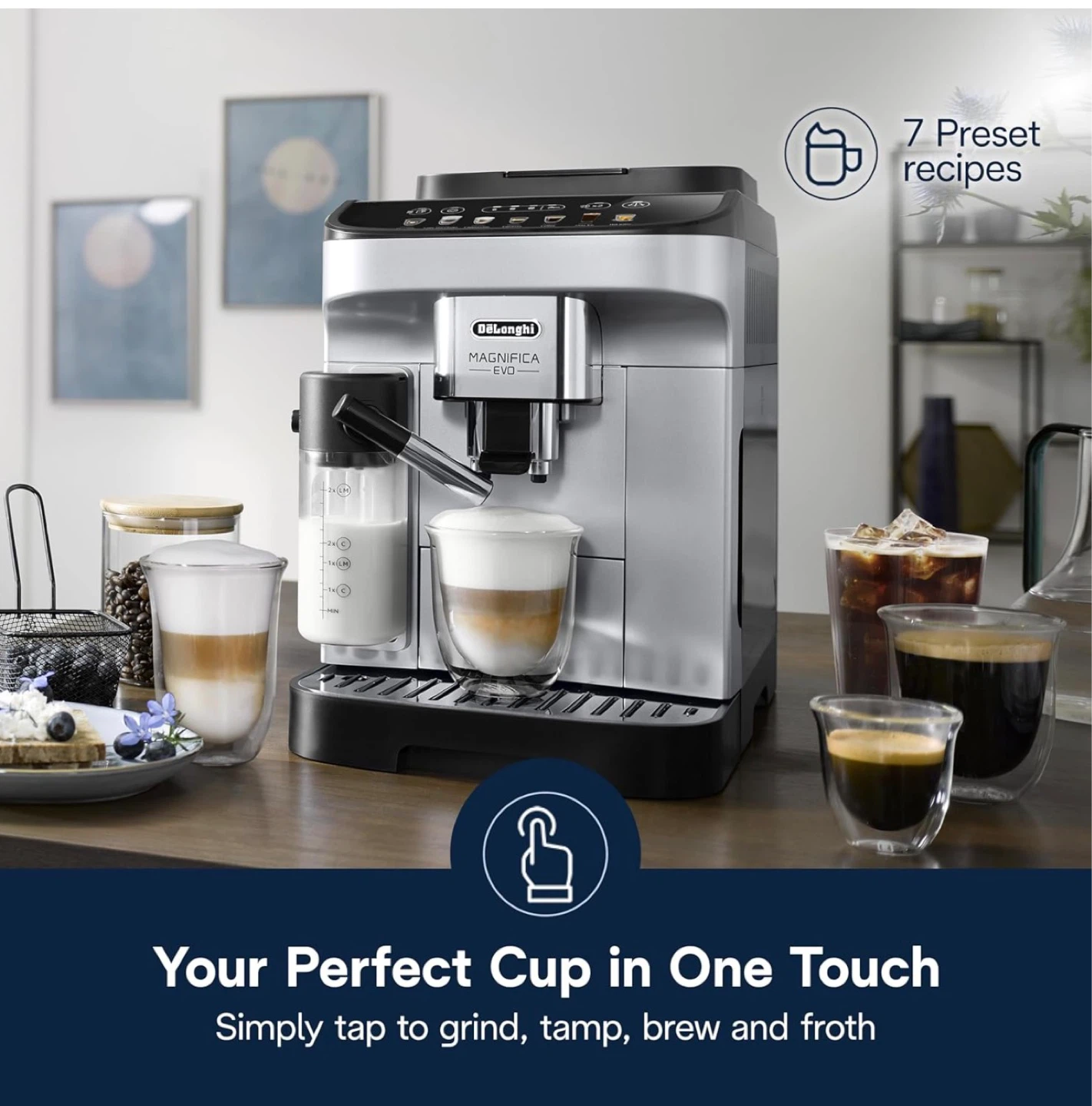 DeLonghi Magnifica Evo Automatic Coffee Maker ECAM29084SB Silver - photo 4