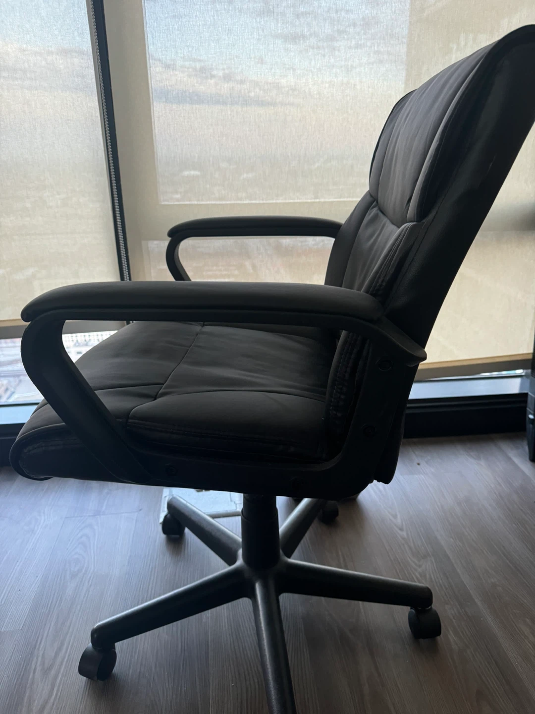 Black Office Chair with Wheels