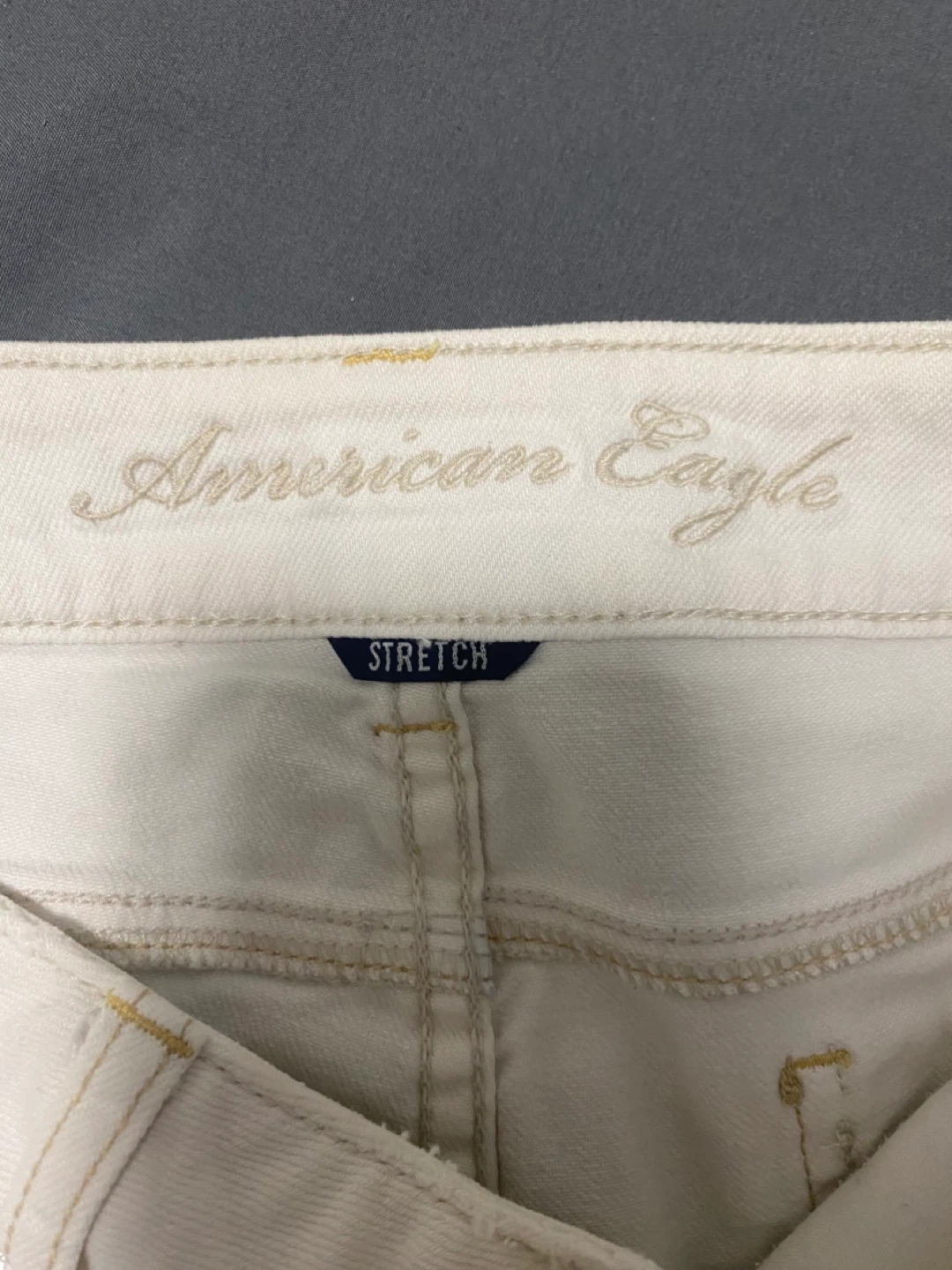 American Eagle White Denim Cutoff Shorts - photo 3