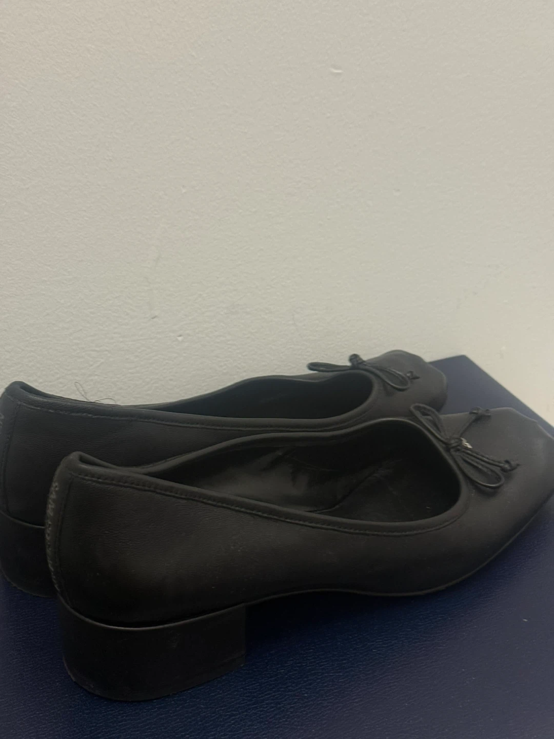 Sam Edelman Black Leather Bow Block Heel Pumps - Women's Size 10 - photo 2