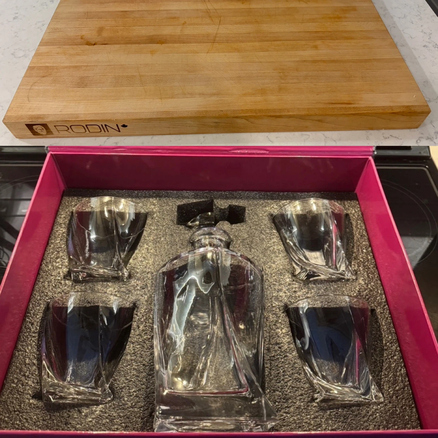 Stylish Home Bar + Kitchen Set – $20 for Both