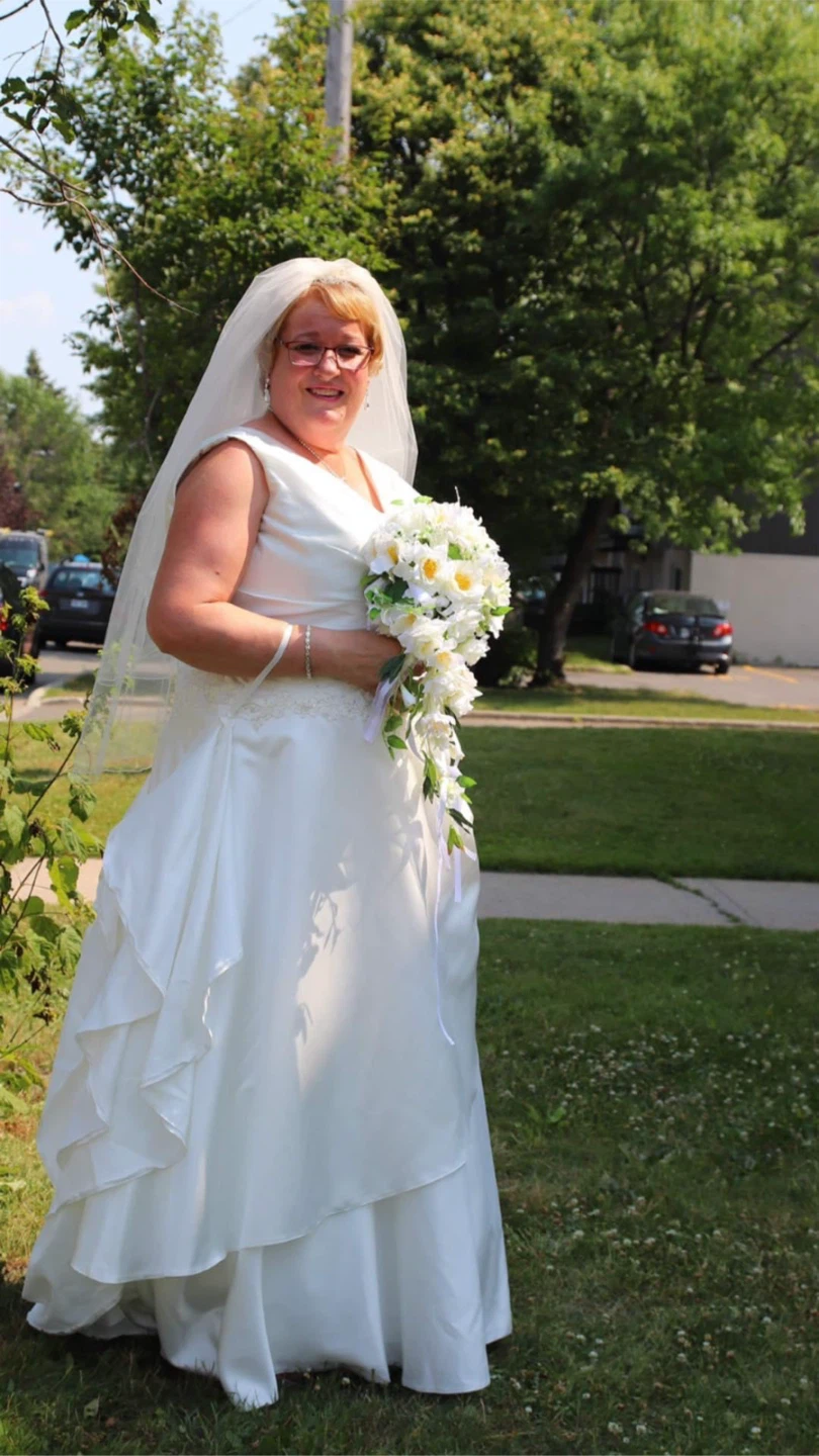 Robe de mariée blanche avec voile