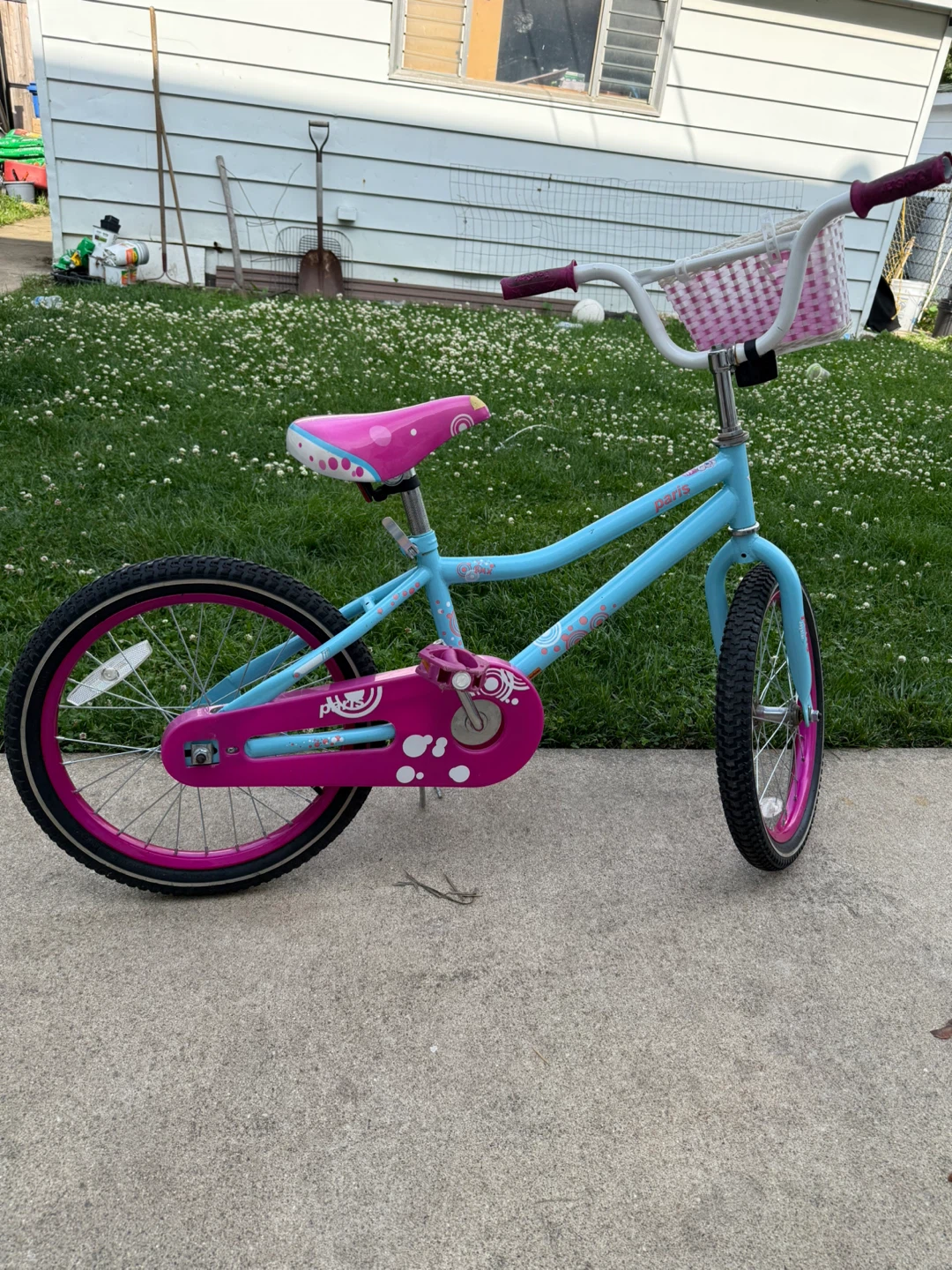 Girls' Blue and Pink Bicycle with Basket - photo 4