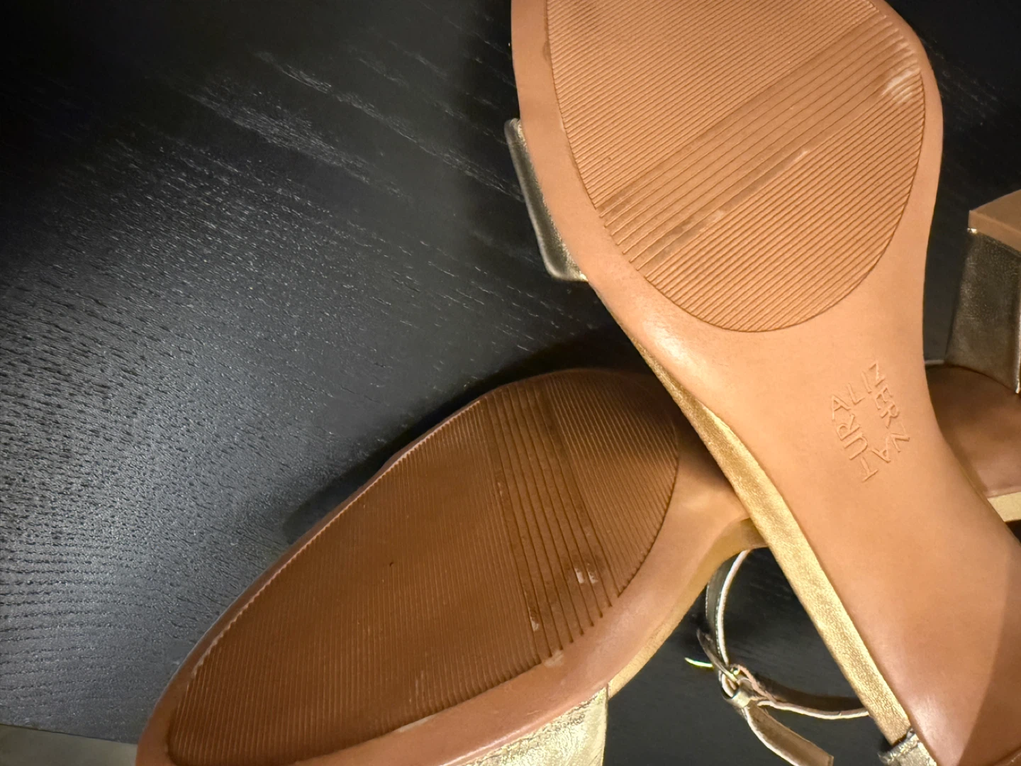NATURALIZER Gold Block Heel Sandals - photo 3