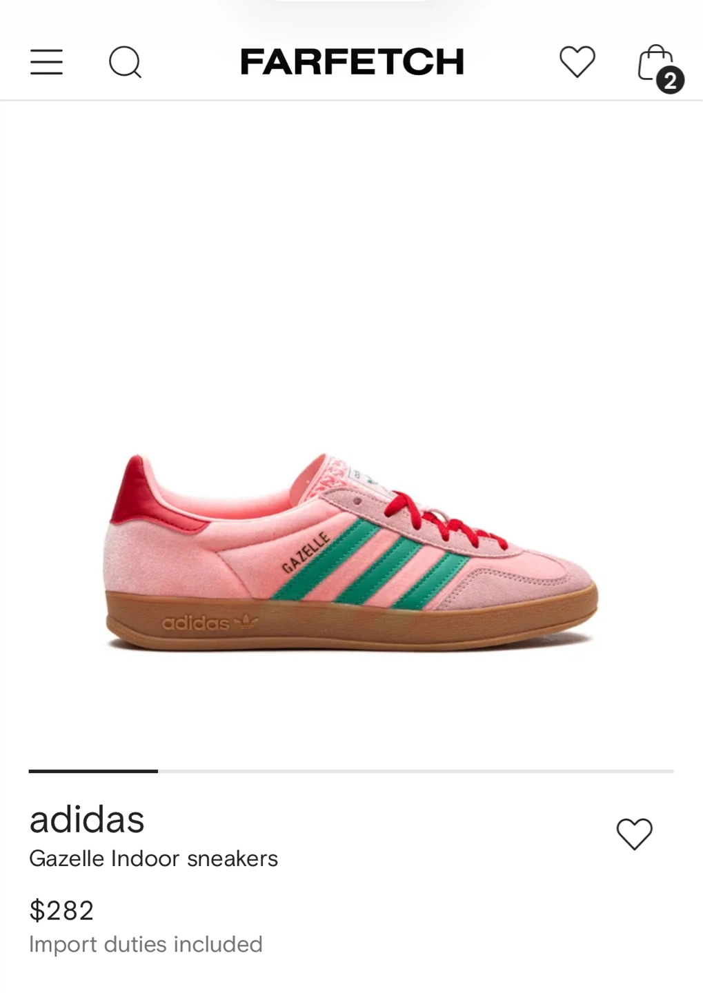 Adidas Gazelle Indoor Sneakers - Pink/Green