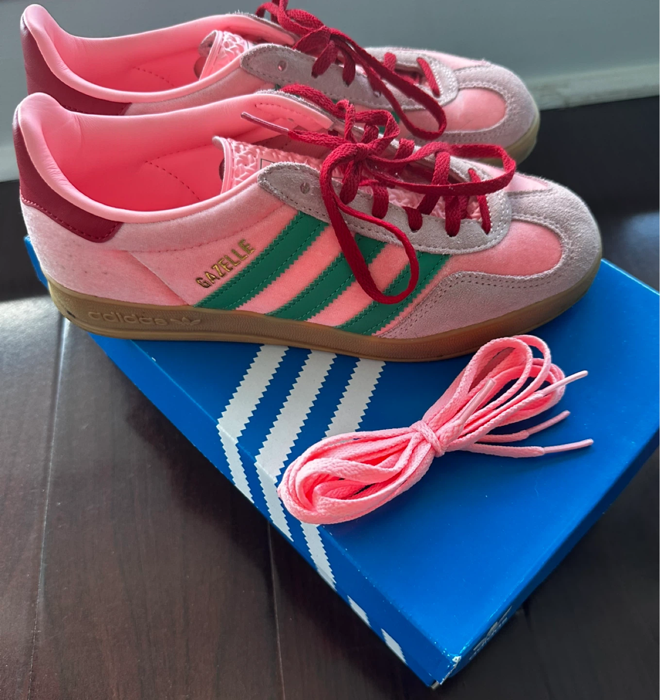 Adidas Gazelle Indoor Sneakers - Pink/Green - photo 4