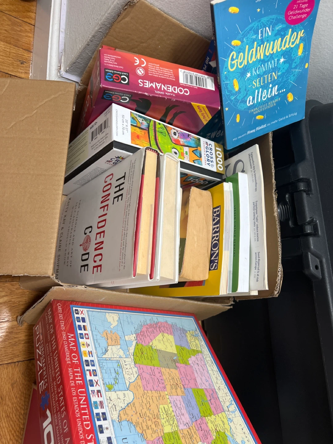 Mixed Lot: Codenames, Confidence Code Book, Map Puzzle