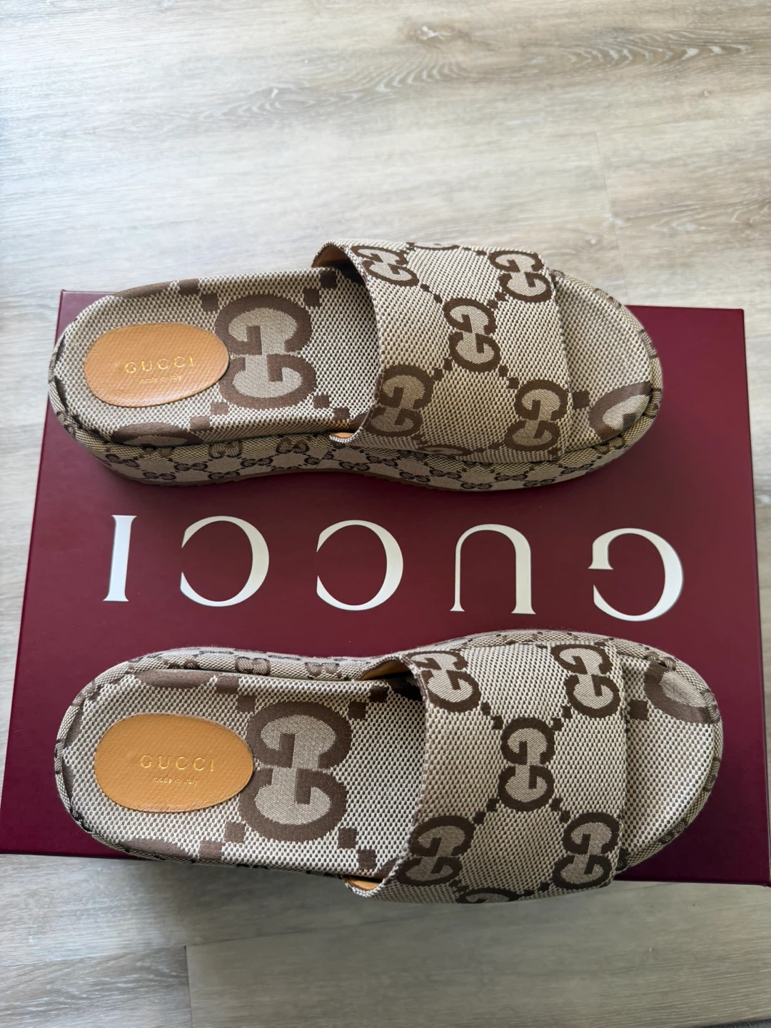 Gucci GG Monogram Platform Slides 10.5 - photo 2