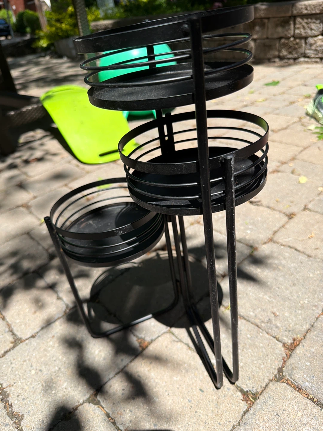 Black Metal Tiered Plant Stand - photo 2