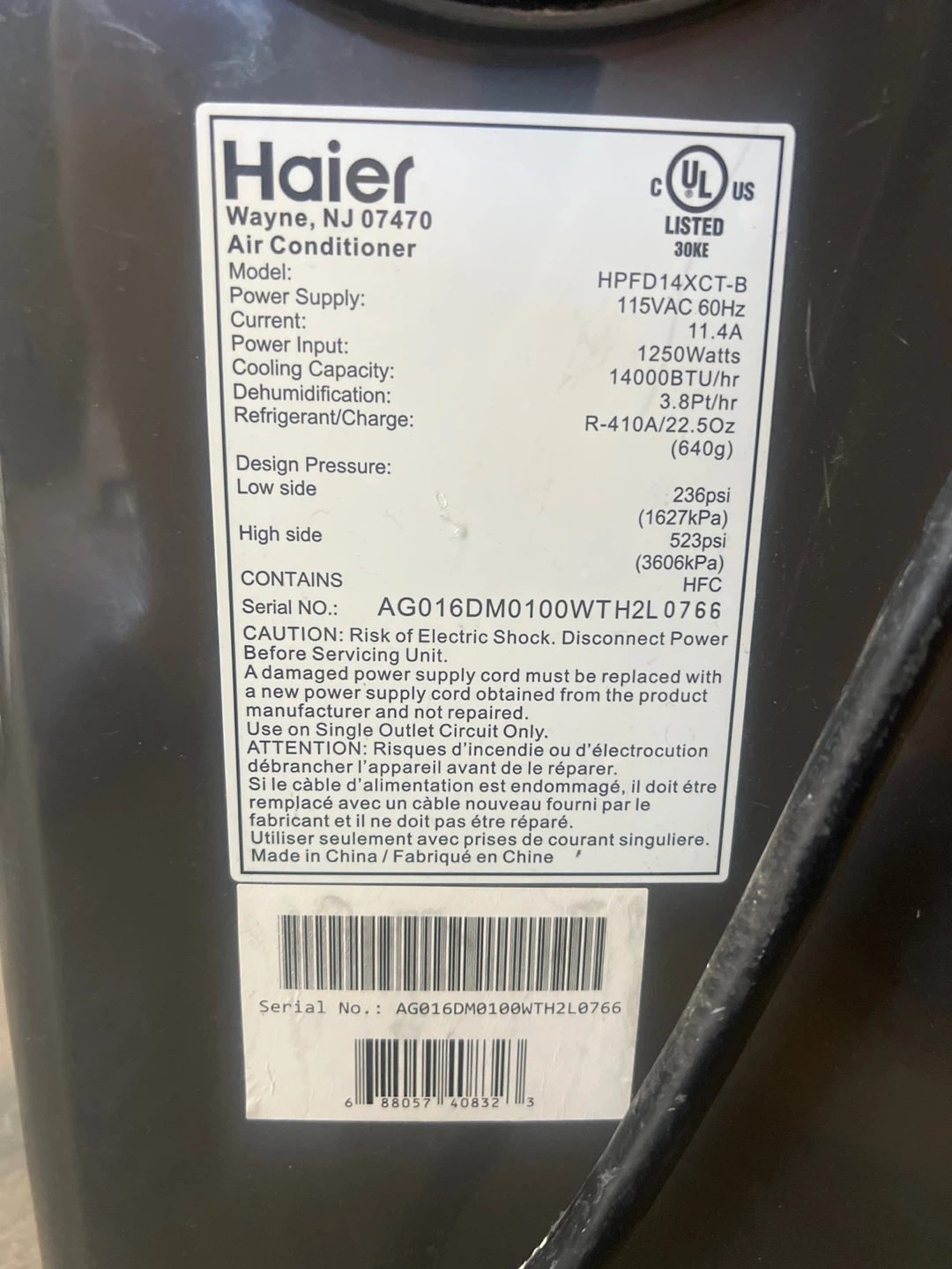 Haier 14,000 BTU Portable Air Conditioner - Ice Cold! - photo 2