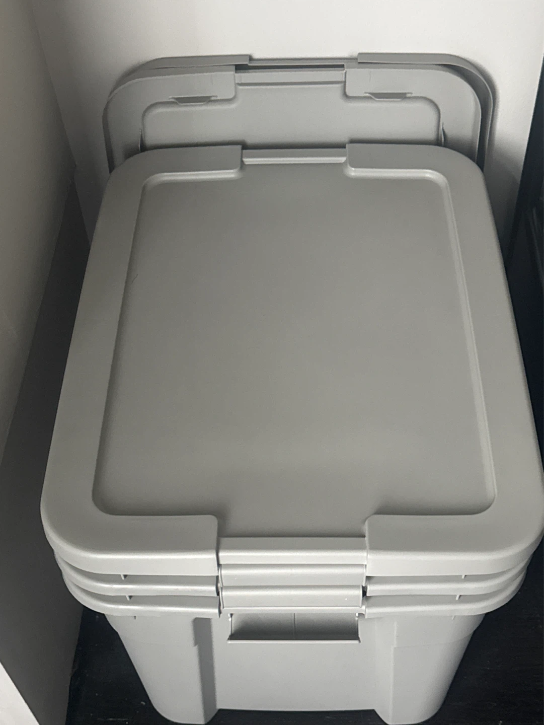 Gray Storage Bin with Lid - photo 2