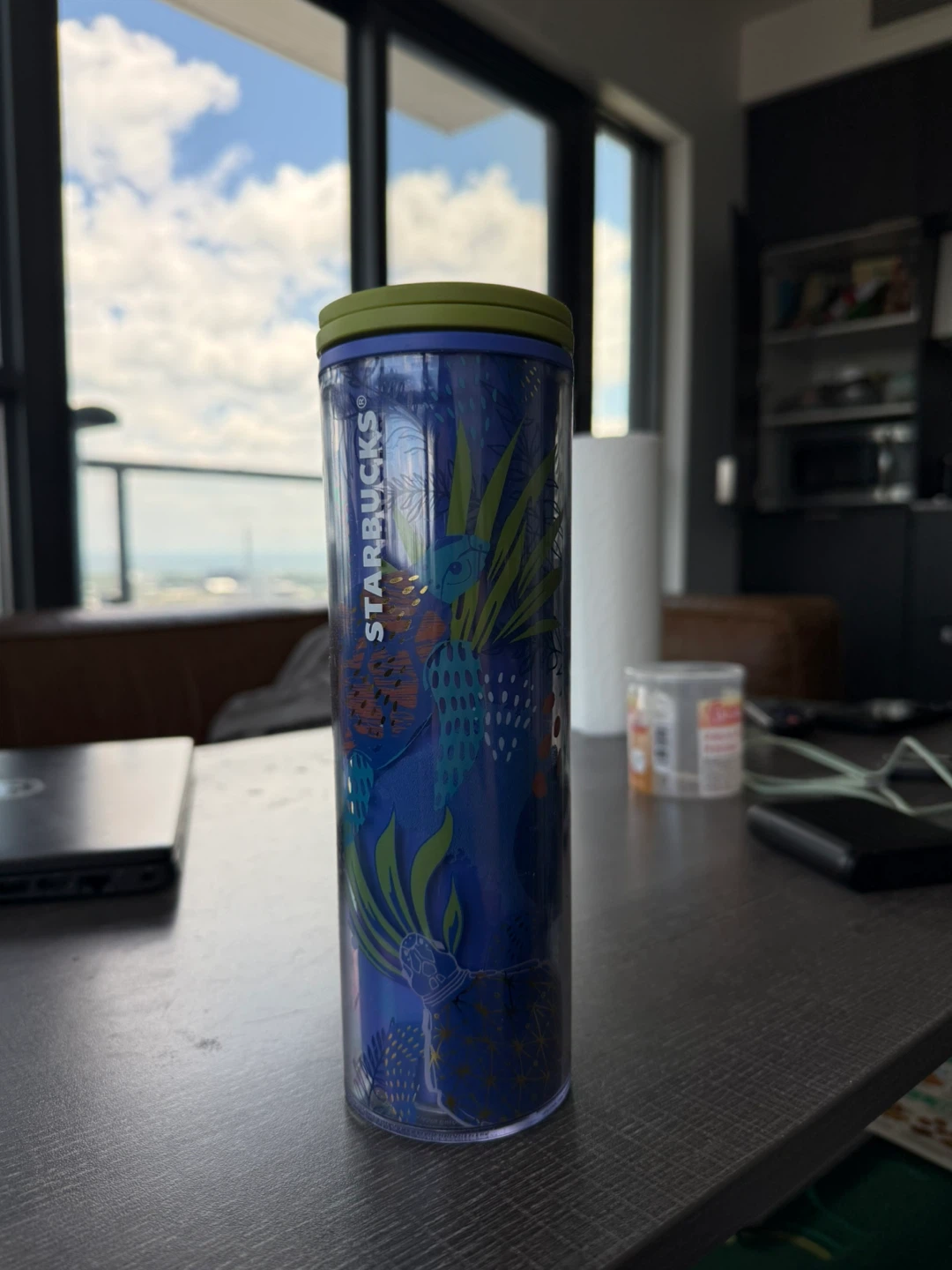 Starbucks Tumbler - Blue Floral Design