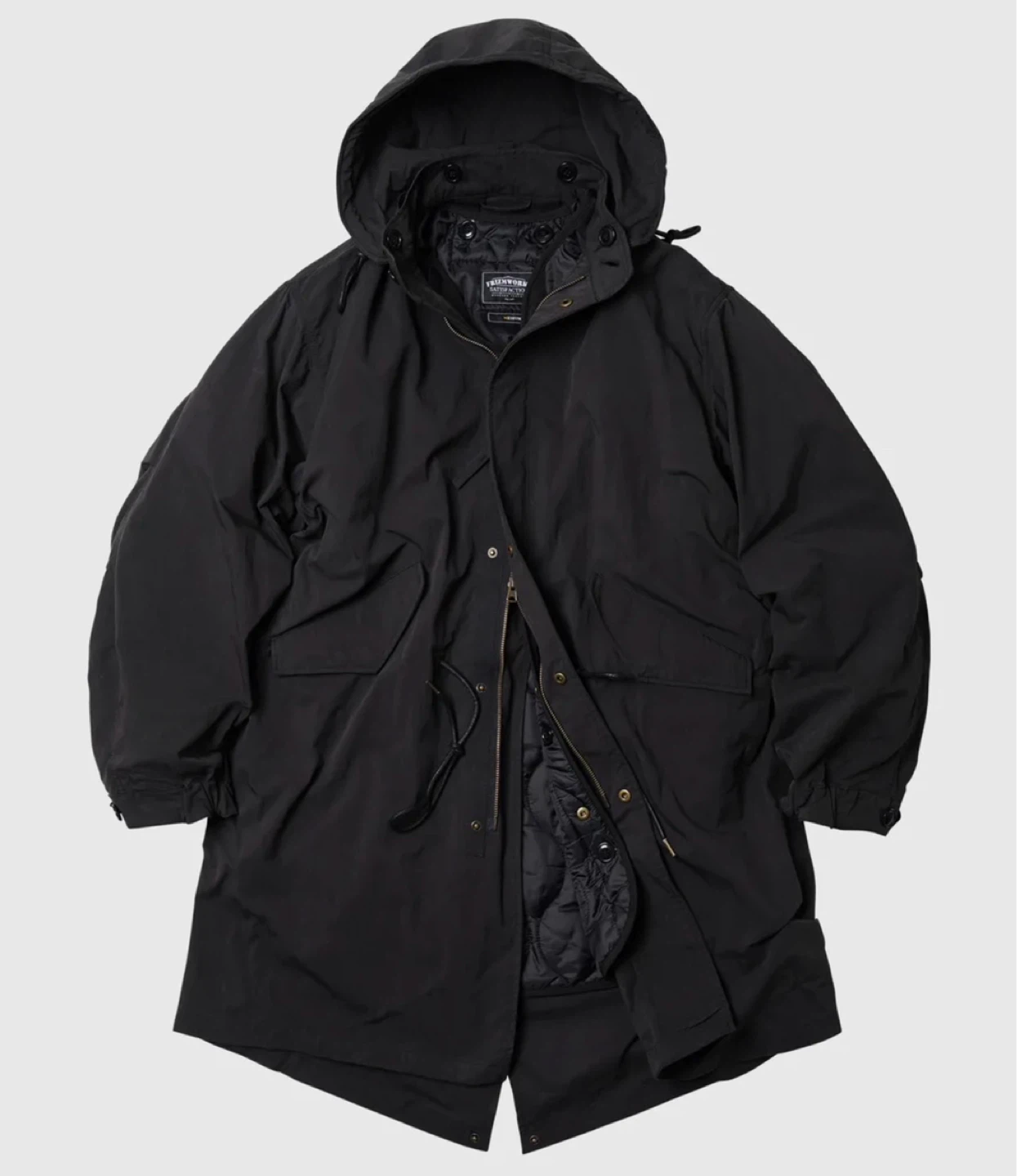 Korean Style- Black Hooded Parka