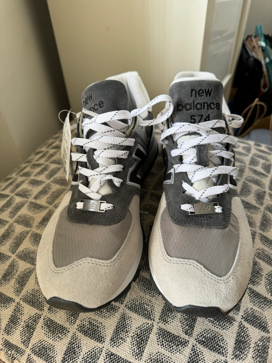 New Balance 574 Grey/White Running Shoes - photo 2