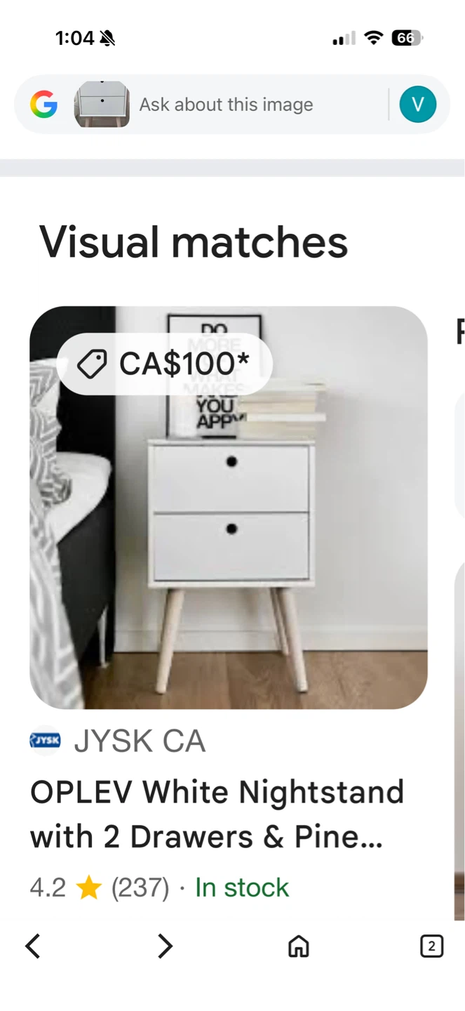 2x white nightstand with two drawers - photo 2