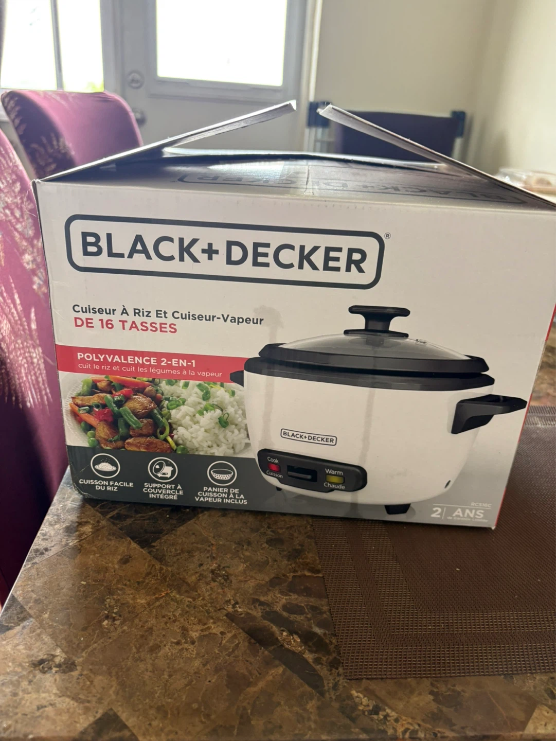 Black+Decker Rice Cooker Steamer 16 Cups