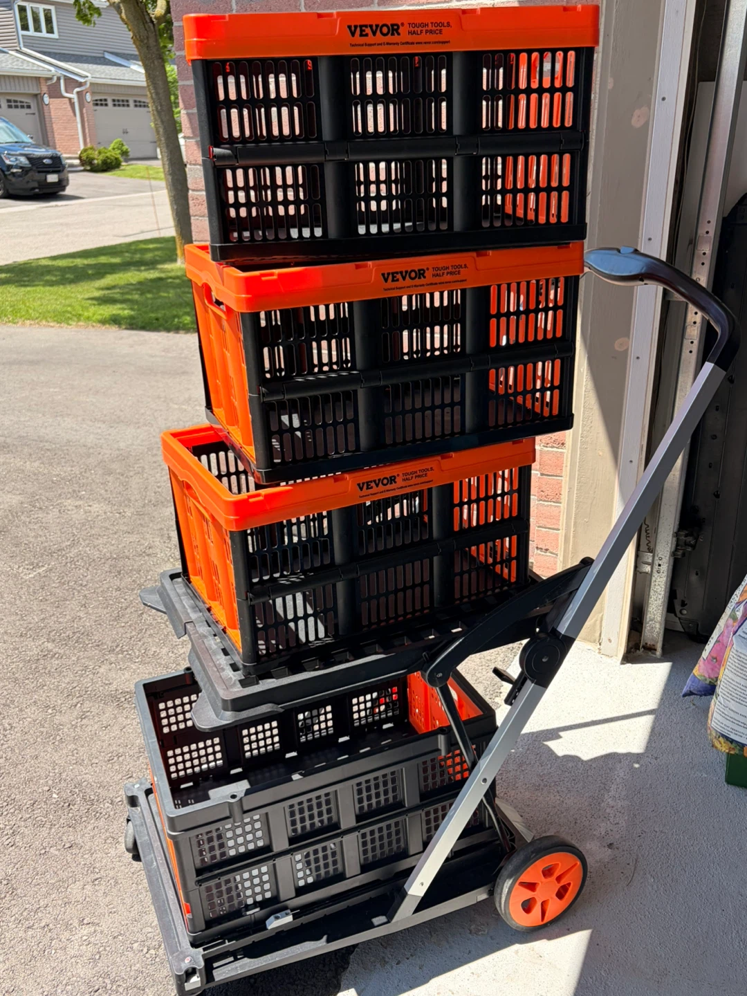 VEVOR Folding Shopping Cart with Collapsible Baskets - photo 2