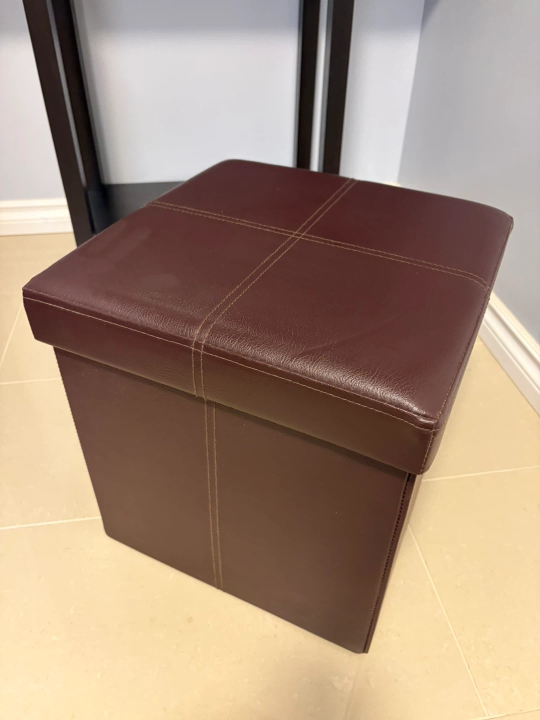 Brown Storage Ottoman