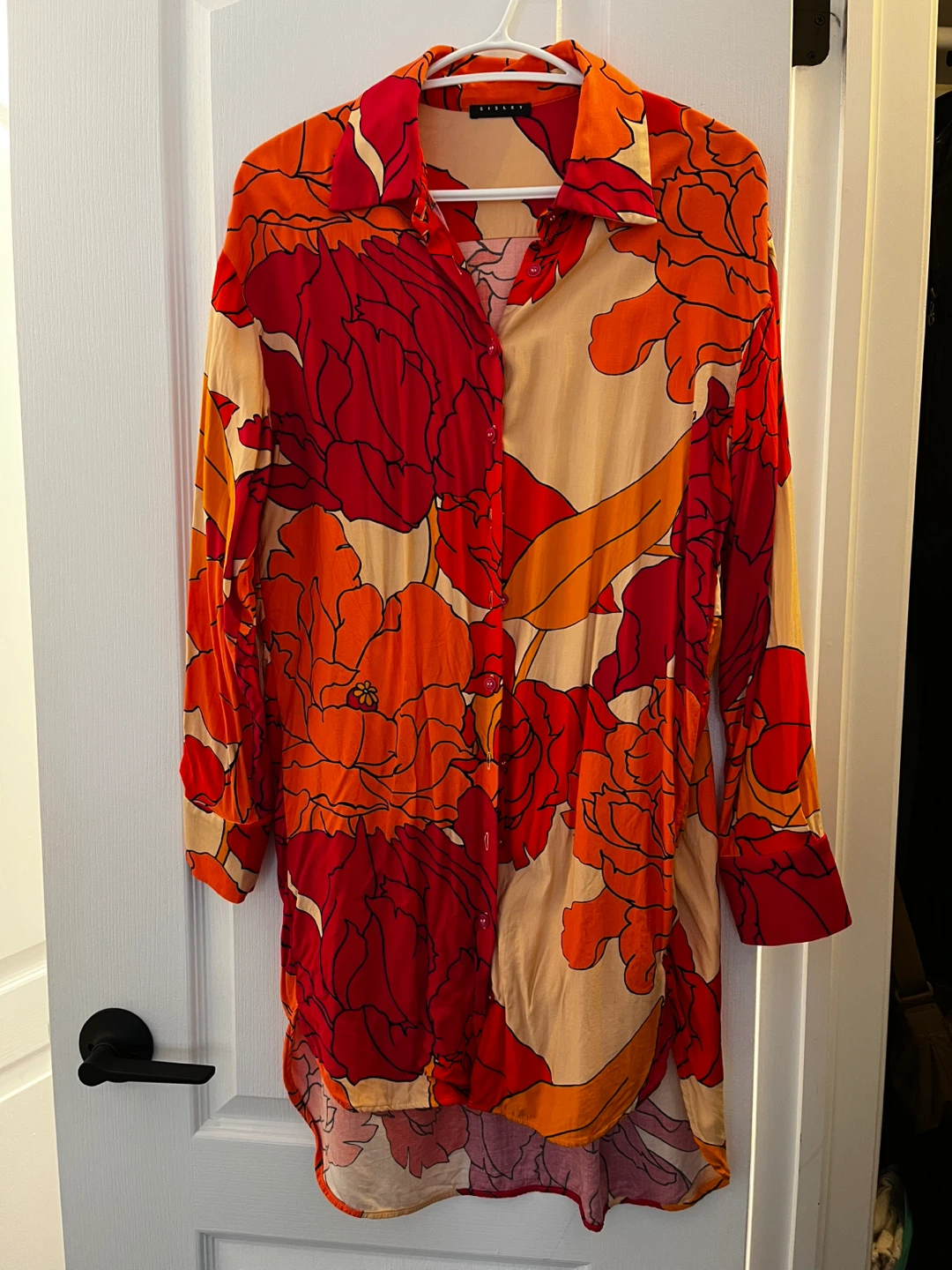 Simons/Sisley floral shirt dress (size 6)