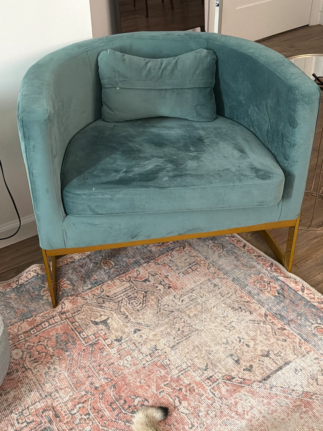 Rapicka Velvet Barrel Chair, Set of 2