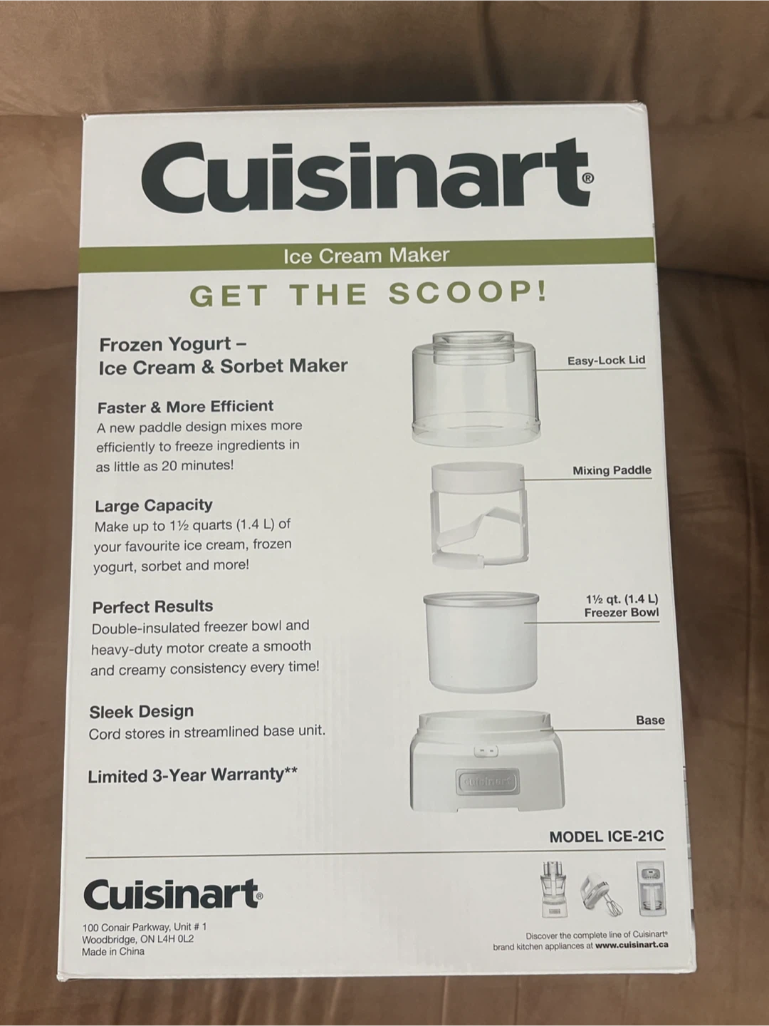 Cuisinart Ice Cream Maker -  New - photo 2
